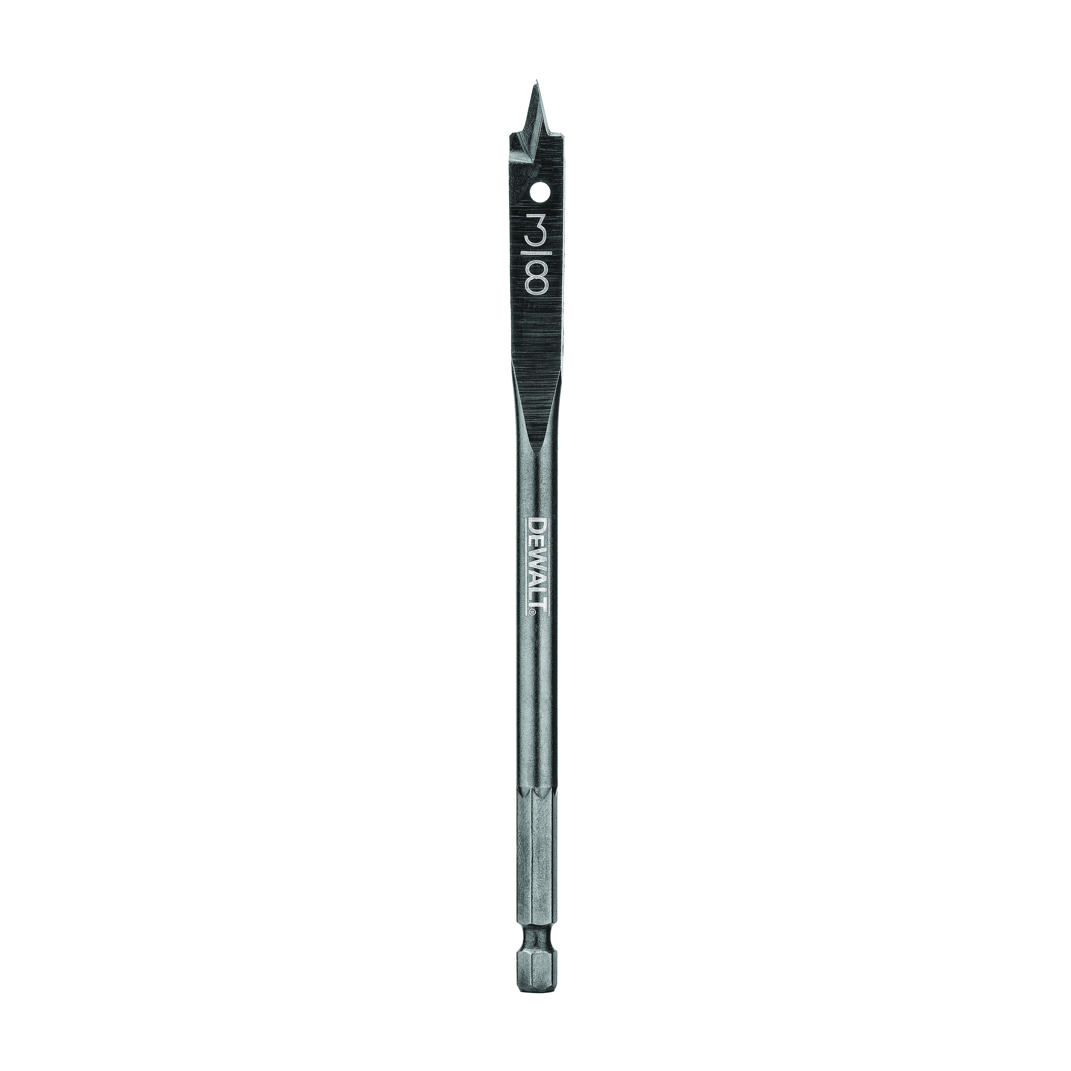 DeWALT® DW1572 Heavy Duty Spade Bit, 3/8 in Dia, 6 in OAL, 1/4 in Shank