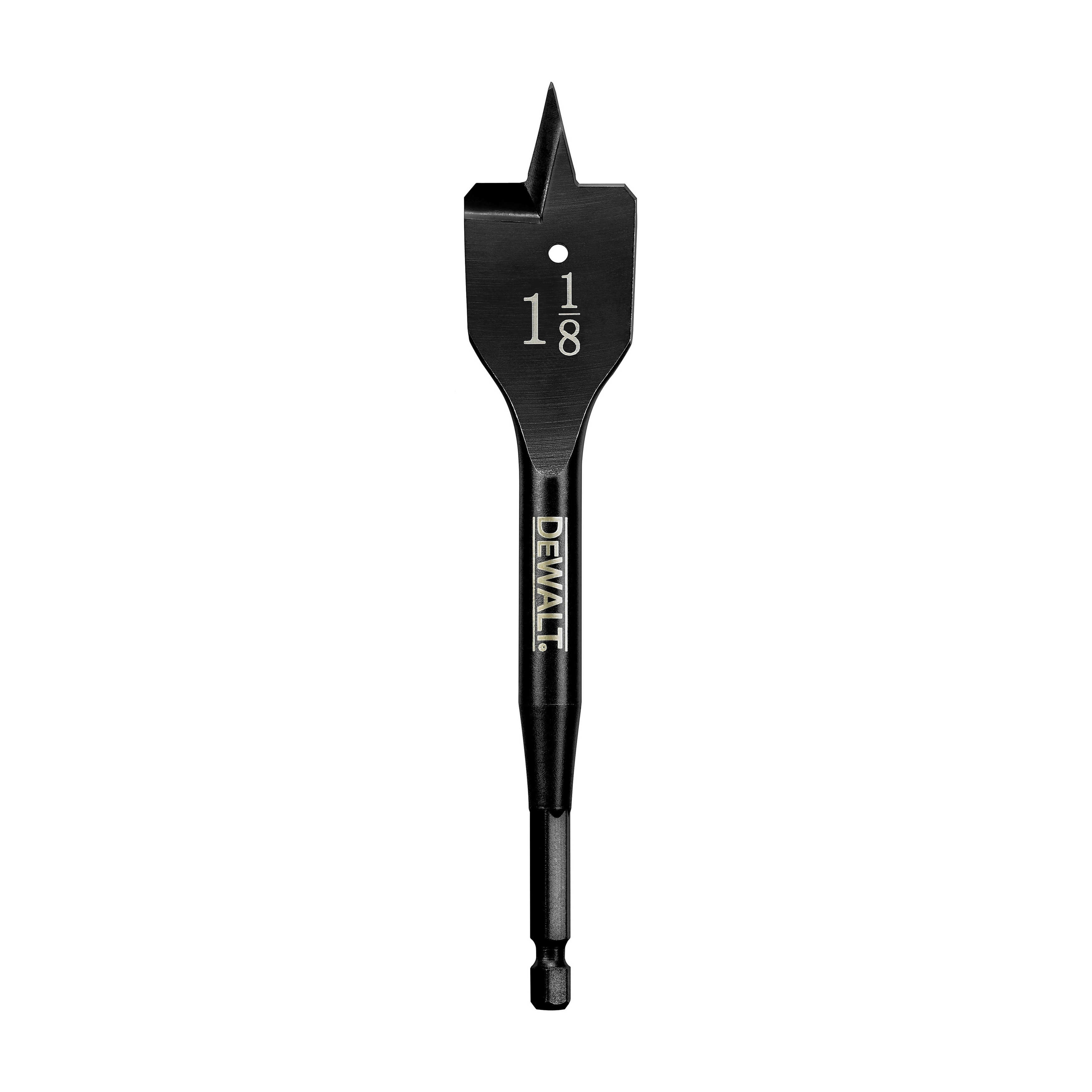 DeWALT® DW1583 Heavy Duty Spade Bit, 1-1/8 in Dia, 6 in OAL, 1/4 in Shank