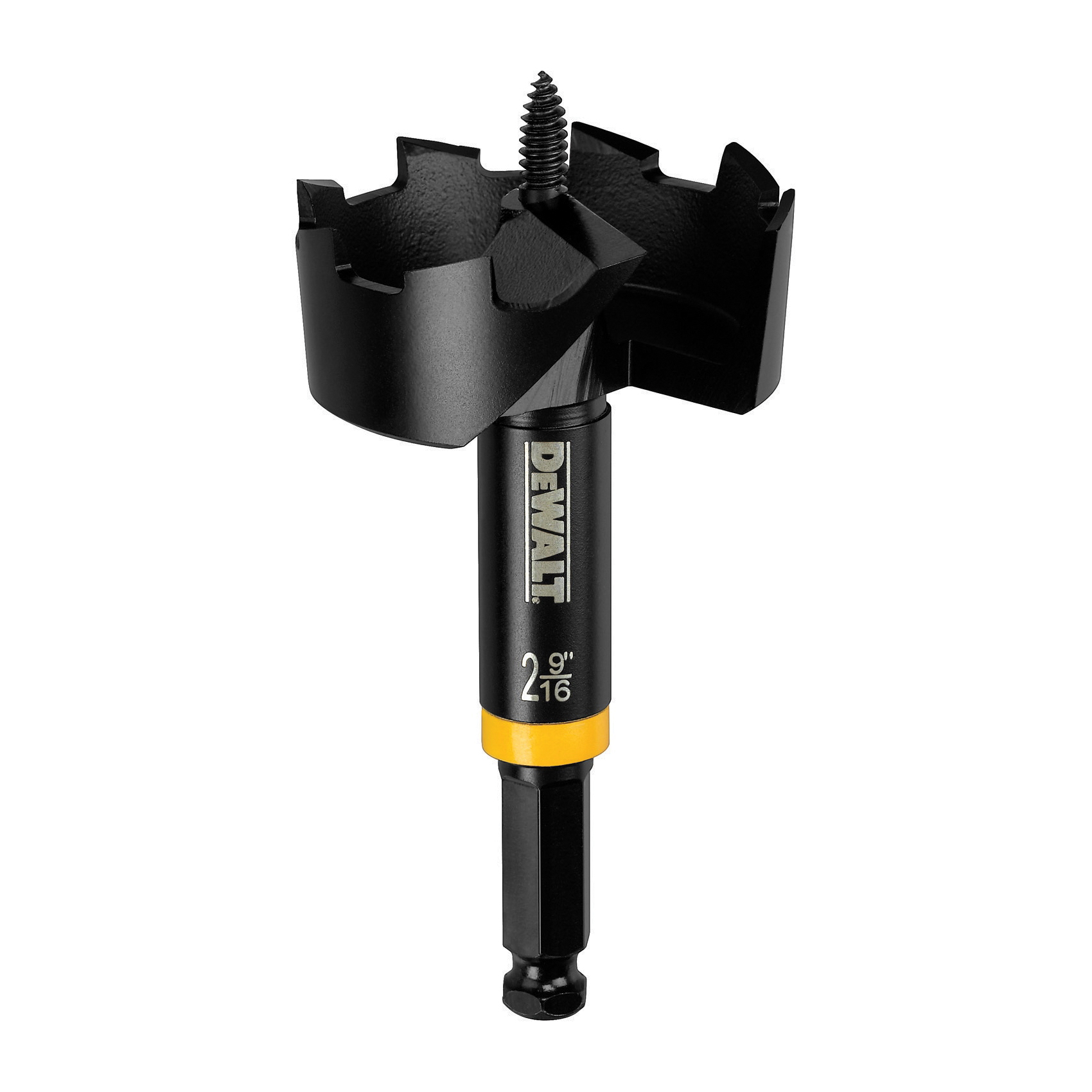 DeWALT® DW1635 Heavy Duty Self-Feed Wood Drill Bit, 1-3/4 in Dia, 6 in OAL, 7/16 in Shank