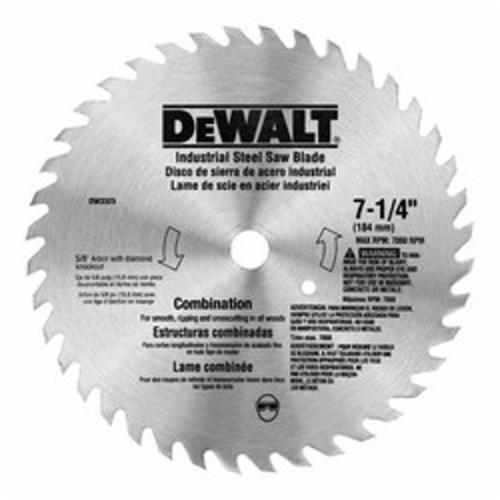 Black+Decker® DW3325 Combination Round Arbor Circular Saw Blade, 7-1/4 in Dia x 0.05 in THK, 5/8 in Arbor, Steel Blade, 40 Teeth