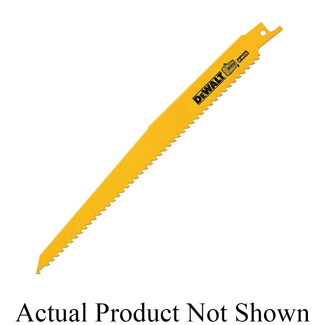 DeWALT® Guaranteed Tough® DW4803B25 Tapered Back Reciprocating Saw Blade, 9 in L x 3/4 in W, 6, Bi-Metal Body, Universal/Toothed Edge Tang