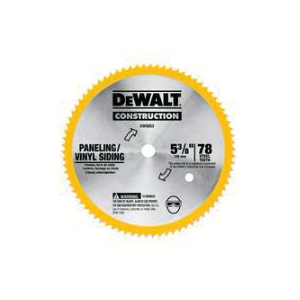Black+Decker® DW9053 20™ Cordless Portable Circular Saw Blade, 5-3/8 in Dia x 0.039 in THK, 5/8 in Arbor, Steel Blade, 80 Teeth
