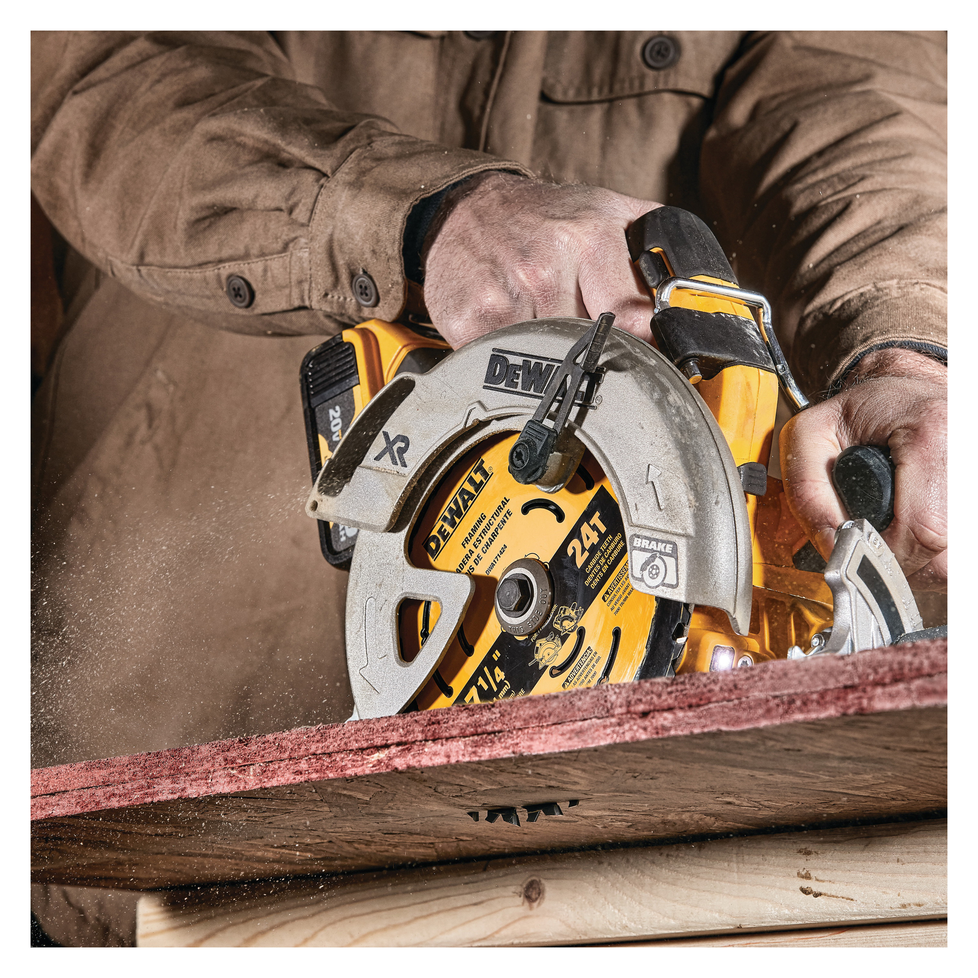 DeWALT® DWA1714242 Circular Saw Blade, 7-1/4 in Dia x 0.039 in THK, 5/8 in Arbor, Tungsten Carbide Blade, 24 Teeth