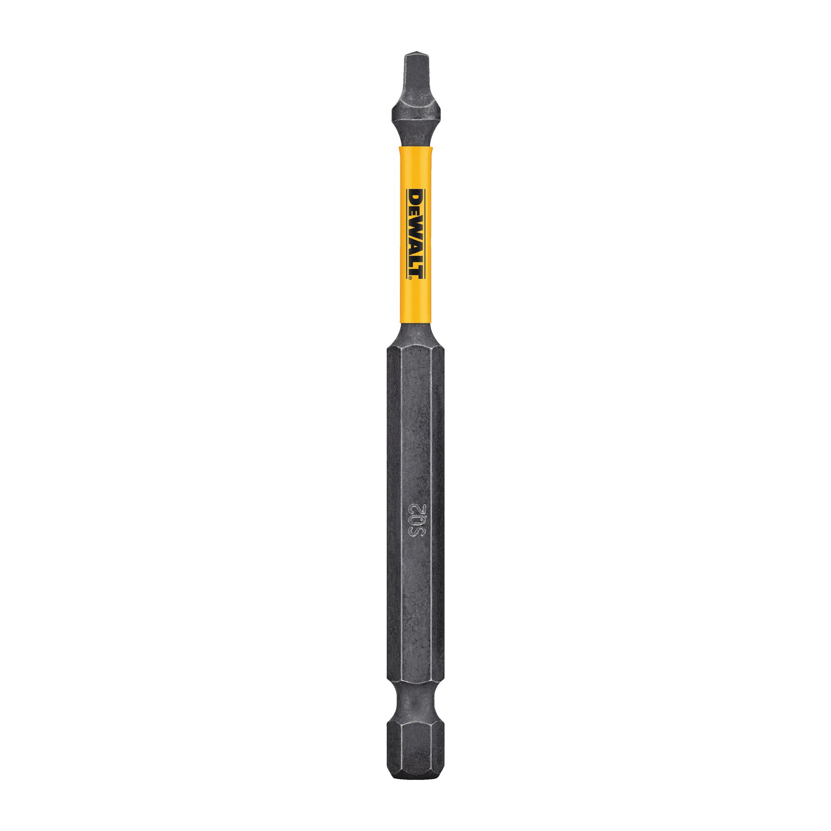 DeWALT® FlexTorq® DWA3SQ2IR Impact Driver Bit, #2 Square Point, 3-1/2 in OAL, 1/4 in, Tool Steel
