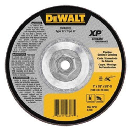 DeWALT® XP® DWA8925 Depressed Center Wheel, 7 in Dia x 1/8 in THK, SG24N Grit, Ceramic Abrasive