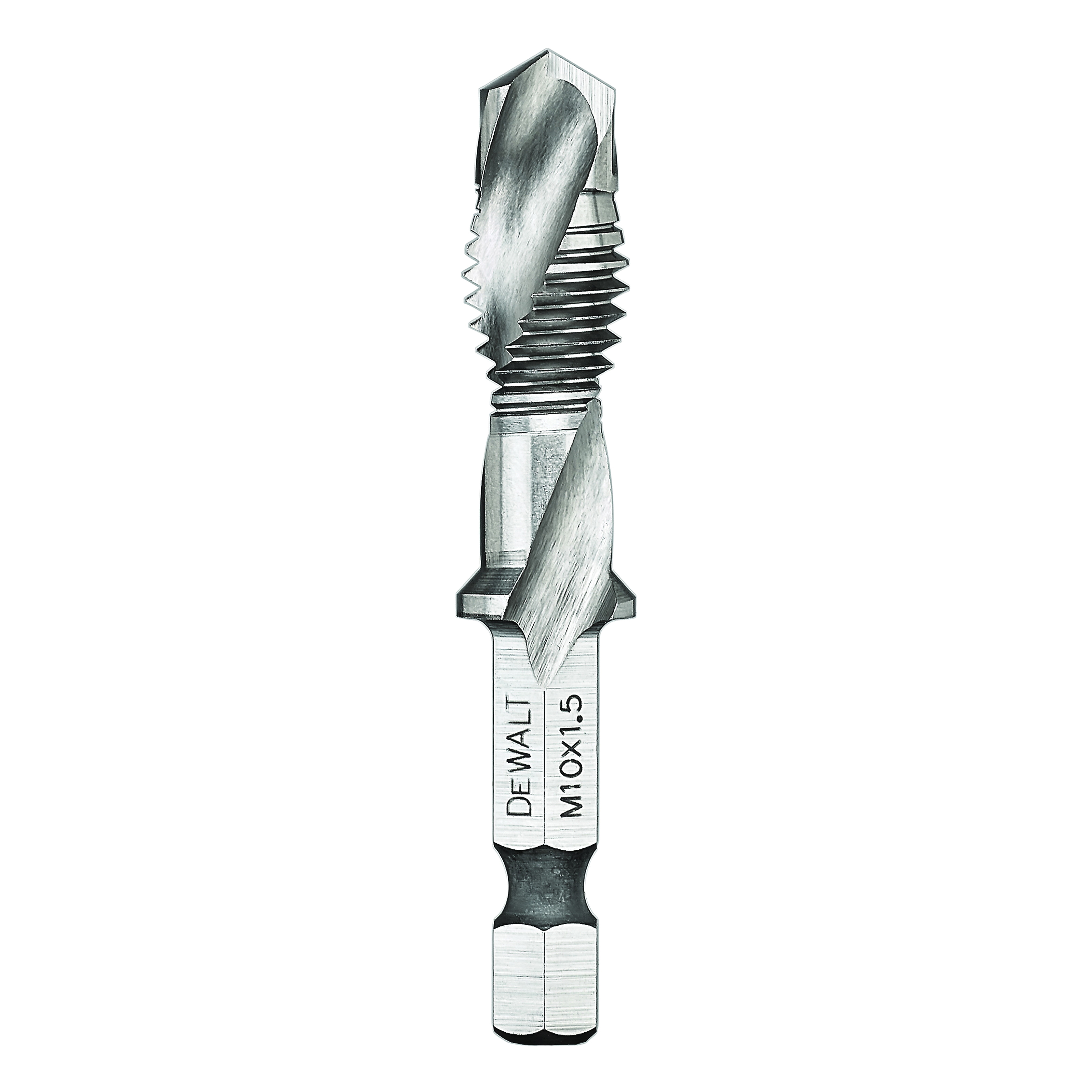 DeWALT® Impact Ready® DWADTQTR10MM15 Tap and Drill Bit, 2B Class of Fit, 1-1/4 in L Drill, M10x1.5 Thread