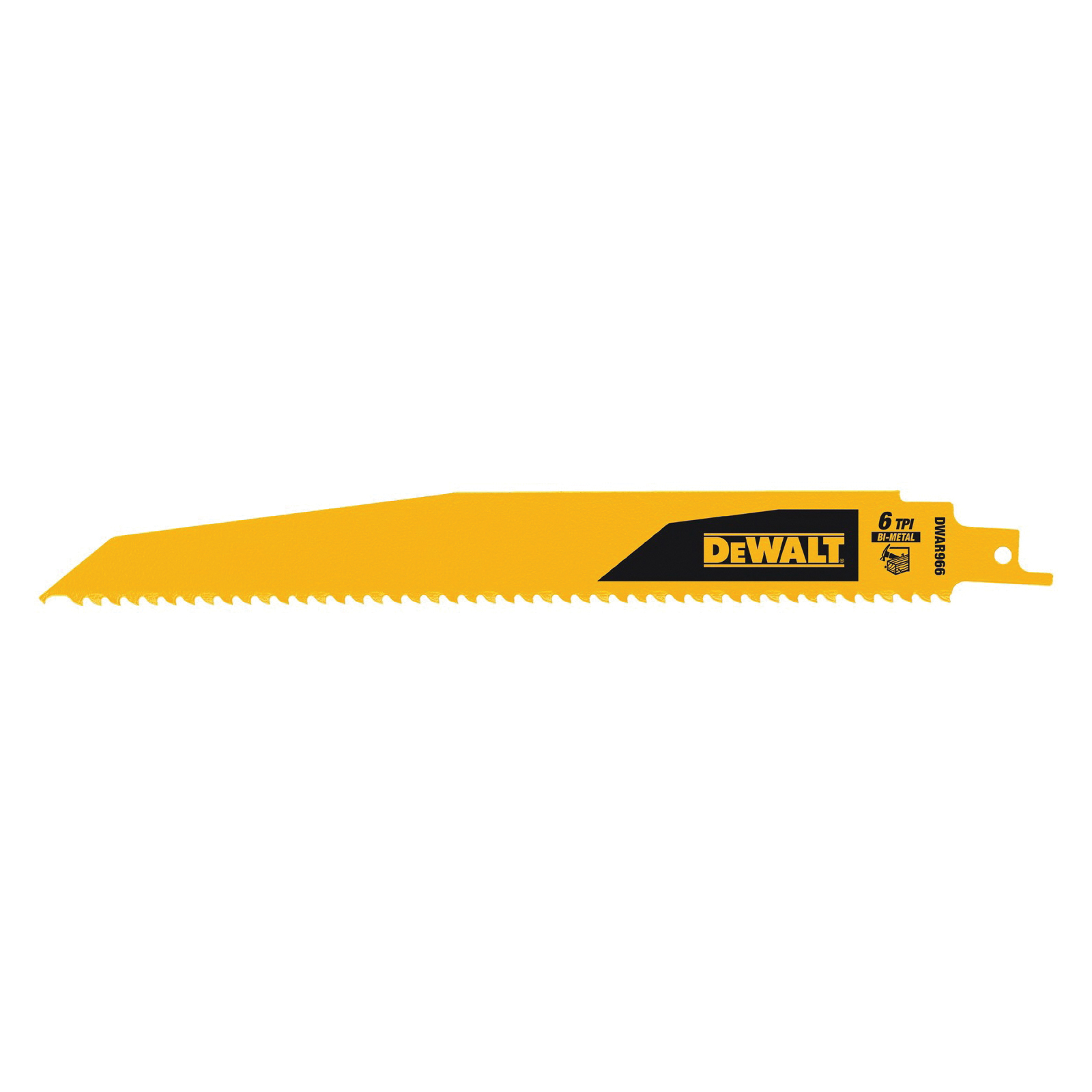 DeWALT® DWAR966 Reciprocating Saw Blade, 9 in L, 6, Bi-Metal Body