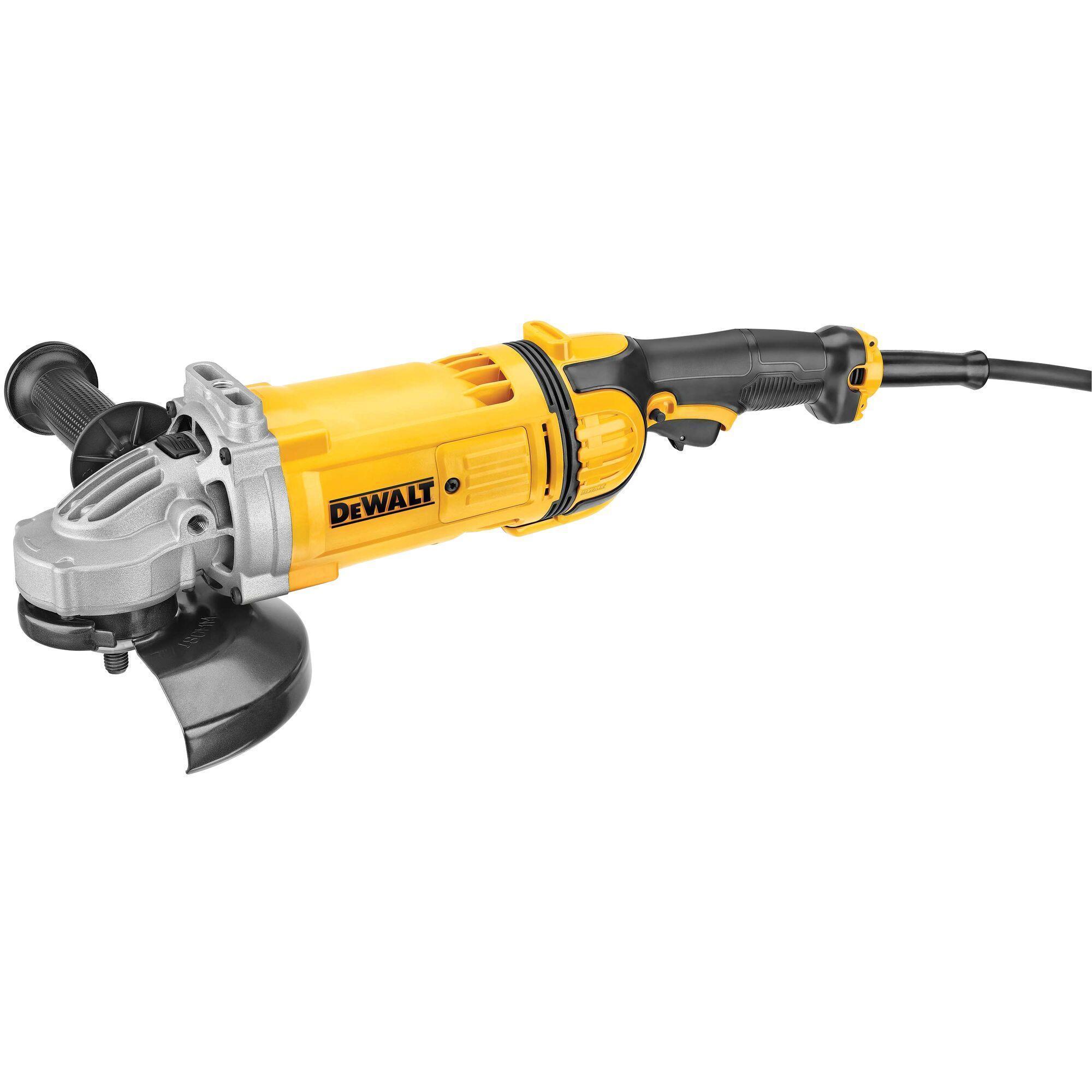DeWALT® DWE4557 Large Angle Grinder, 7 in Dia Wheel, 5/8-11 Arbor/Shank, 120 VAC, Yellow, Yes, Lock-ON/OFF Trigger Switch