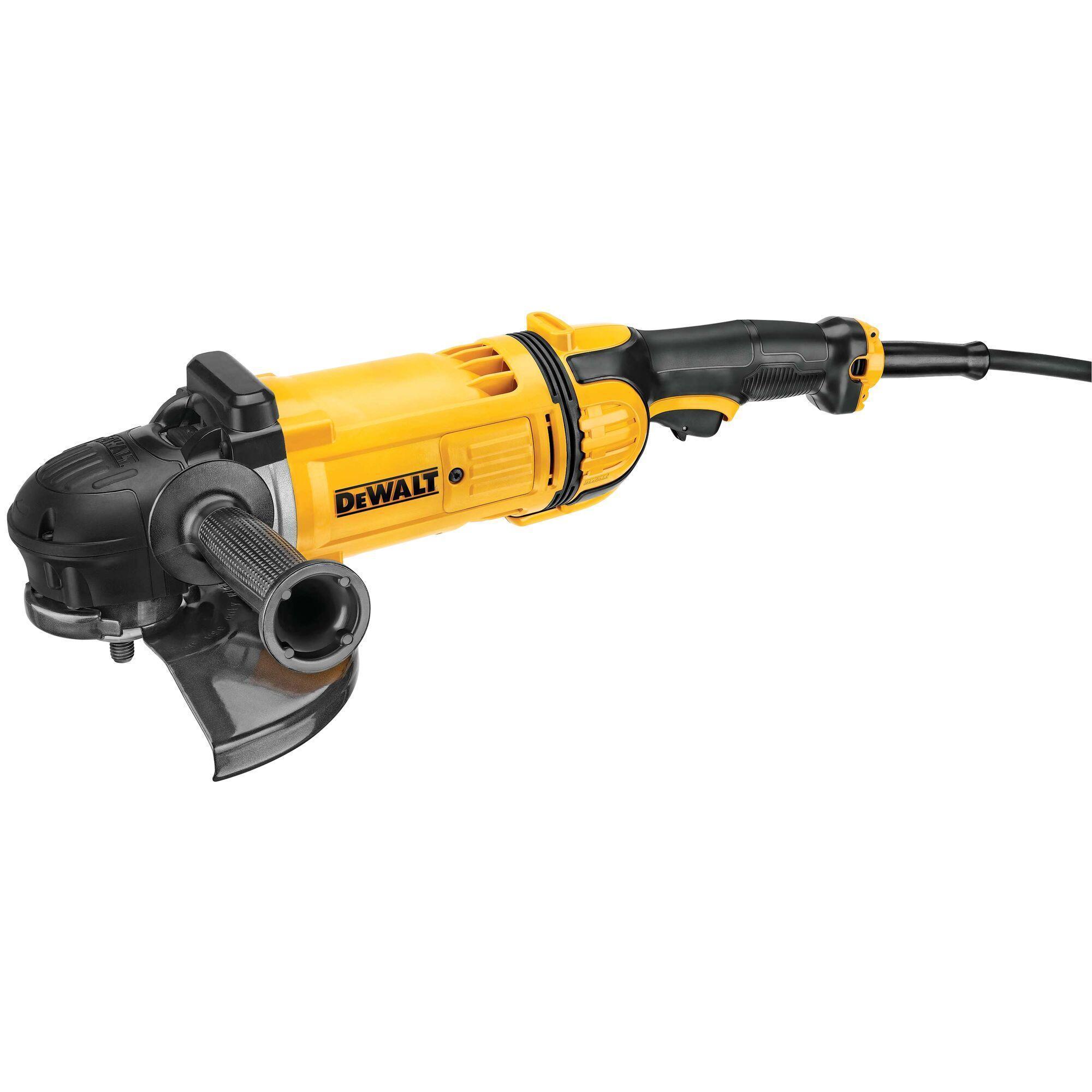 DeWALT® DWE4559CN Large Angle Grinder, 9 in Dia Wheel, 5/8-11 Arbor/Shank, 120 VAC, Yellow, Yes, Lock-Off Trigger Switch