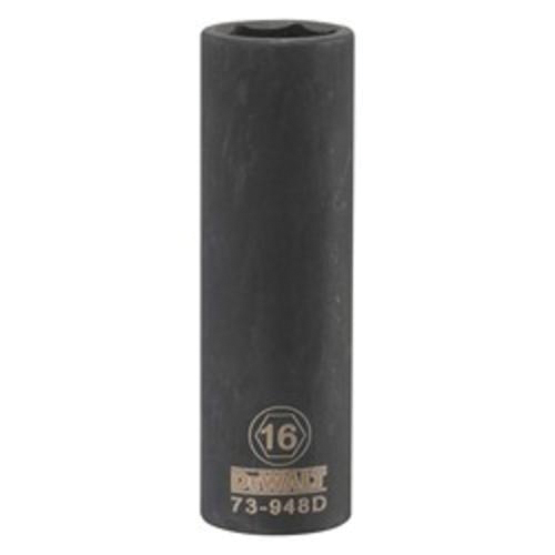 DeWALT® DWMT73948OSP Deep Length Socket, 1/2 in, 16 mm, 6 Points