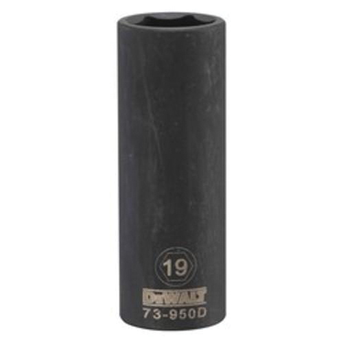 DeWALT® DWMT73950OSP Deep Length Socket, 1/2 in, 19 mm, 6 Points