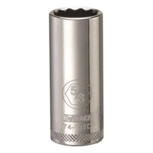 DeWALT® DWMT74145OSP Deep Length Socket, 3/8 in, 5/8 in, 12 Points