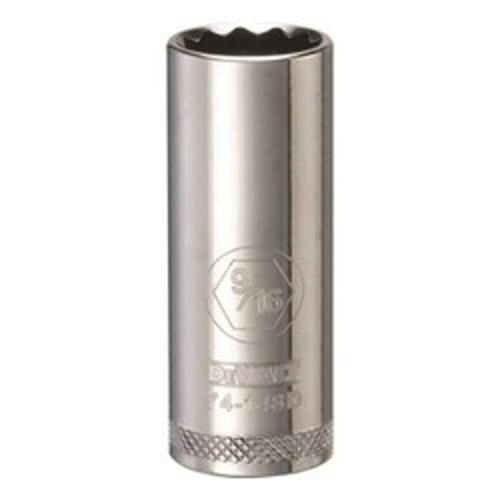 DeWALT® DWMT74148OSP Deep Length Socket, 3/8 in, 9/16 in, 12 Points