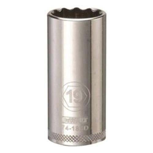 DeWALT® DWMT74188OSP Deep Length Socket, 3/8 in, 19 mm, 12 Points