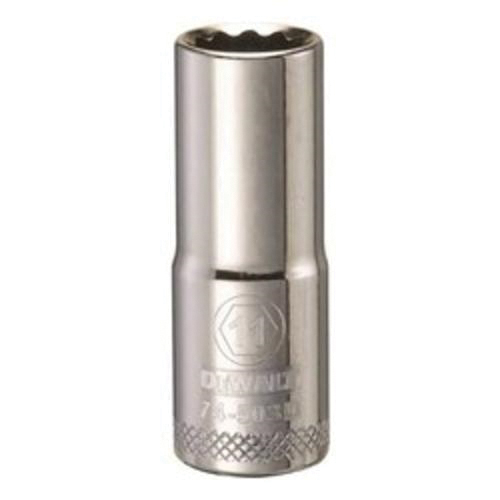 DeWALT® DWMT74503OSP Deep Length Socket, 3/8 in, 11 mm, 12 Points
