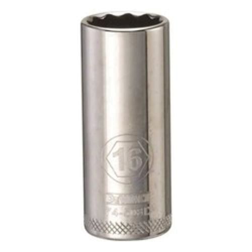 DeWALT® DWMT74508OSP Deep Length Socket, 3/8 in, 16 mm, 12 Points