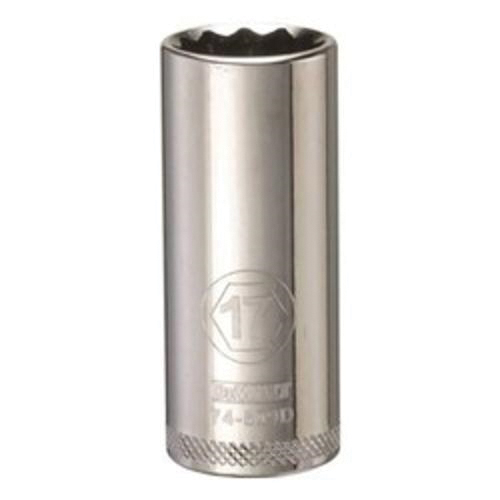 DeWALT® DWMT74509OSP Deep Length Socket, 3/8 in, 17 mm, 12 Points