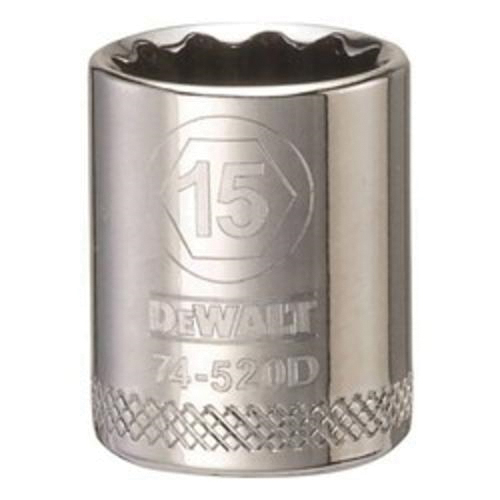 DeWALT® DWMT74520OSP Socket, 3/8 in, 15 mm, 12 Points