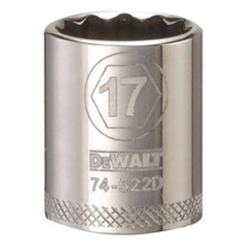 DeWALT® DWMT74522OSP Socket, 3/8 in, 17 mm, 12 Points