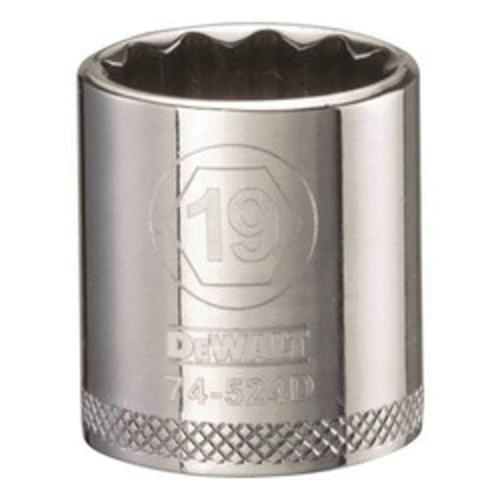 DeWALT® DWMT74524OSP Socket, 3/8 in, 19 mm, 12 Points