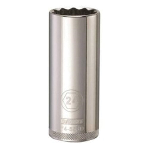 DeWALT® DWMT74553OSP Deep Length Socket, 1/2 in, 24 mm, 12 Points