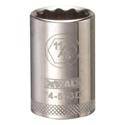 DeWALT® DWMT74563OSP Socket, 1/2 in Hex Drive, 11/16 in, 12 Points