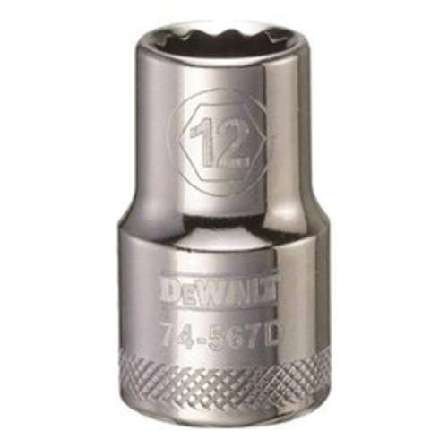 DeWALT® DWMT74567OSP Socket, 1/2 in Hex Drive, 12 mm, 12 Points