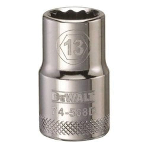 DeWALT® DWMT74568OSP Socket, 1/2 in Hex Drive, 13 mm, 12 Points