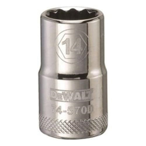 DeWALT® DWMT74570OSP Socket, 1/2 in Hex Drive, 14 mm, 12 Points