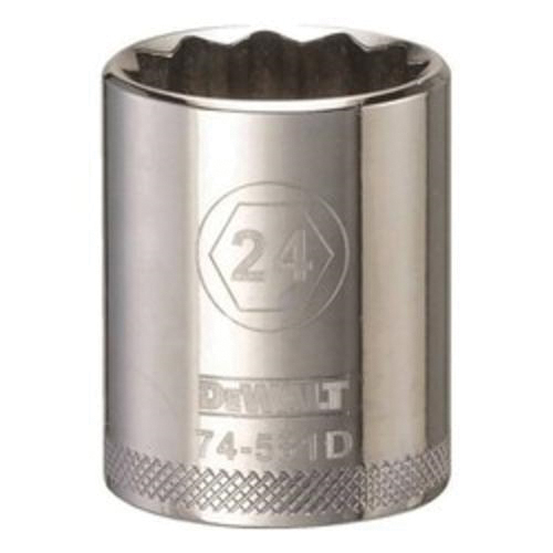 DeWALT® DWMT74581OSP Socket, 1/2 in Hex Drive, 24 mm, 12 Points
