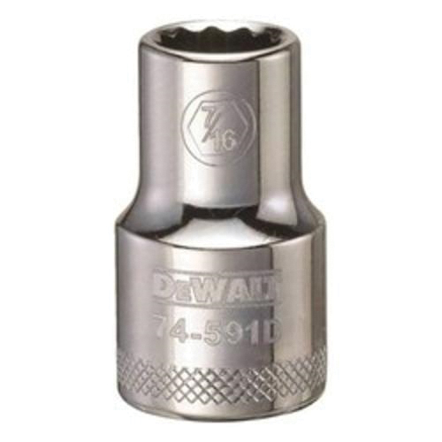 DeWALT® DWMT74591OSP Socket, 1/2 in Hex Drive, 7/16 in, 12 Points