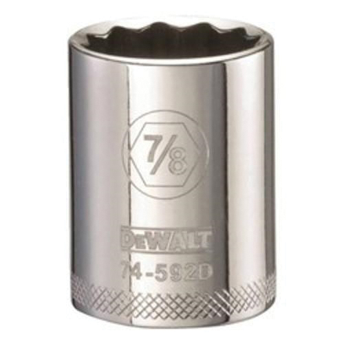 DeWALT® DWMT74592OSP Socket, 1/2 in Hex Drive, 7/8 in, 12 Points