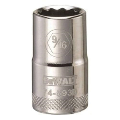 DeWALT® DWMT74593OSP Socket, 1/2 in Hex Drive, 9/16 in, 12 Points