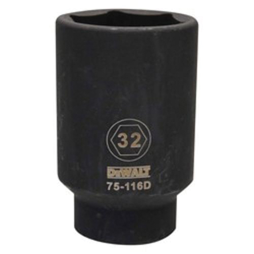 DeWALT® DWMT75116OSP Deep Length Socket, 1/2 in, 32 mm, 6 Points