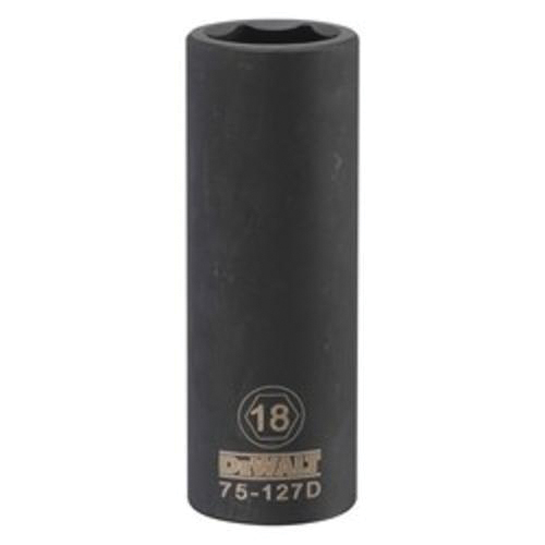 DeWALT® DWMT75127OSP Deep Length Socket, 1/2 in, 18 mm, 6 Points