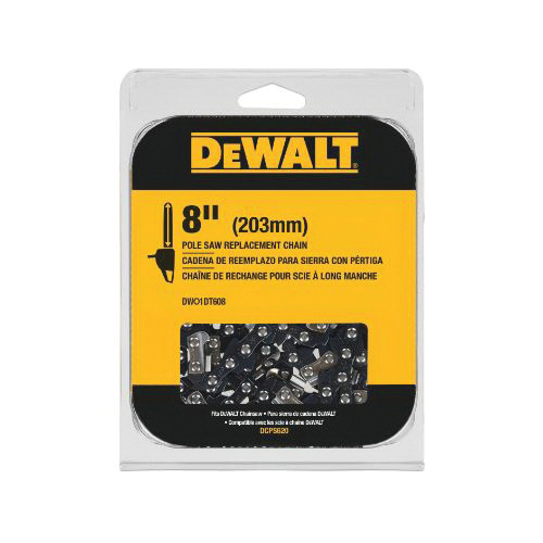 DeWALT® DWO1DT608 Replacement Pole Saw Chain, 8 in L, Steel