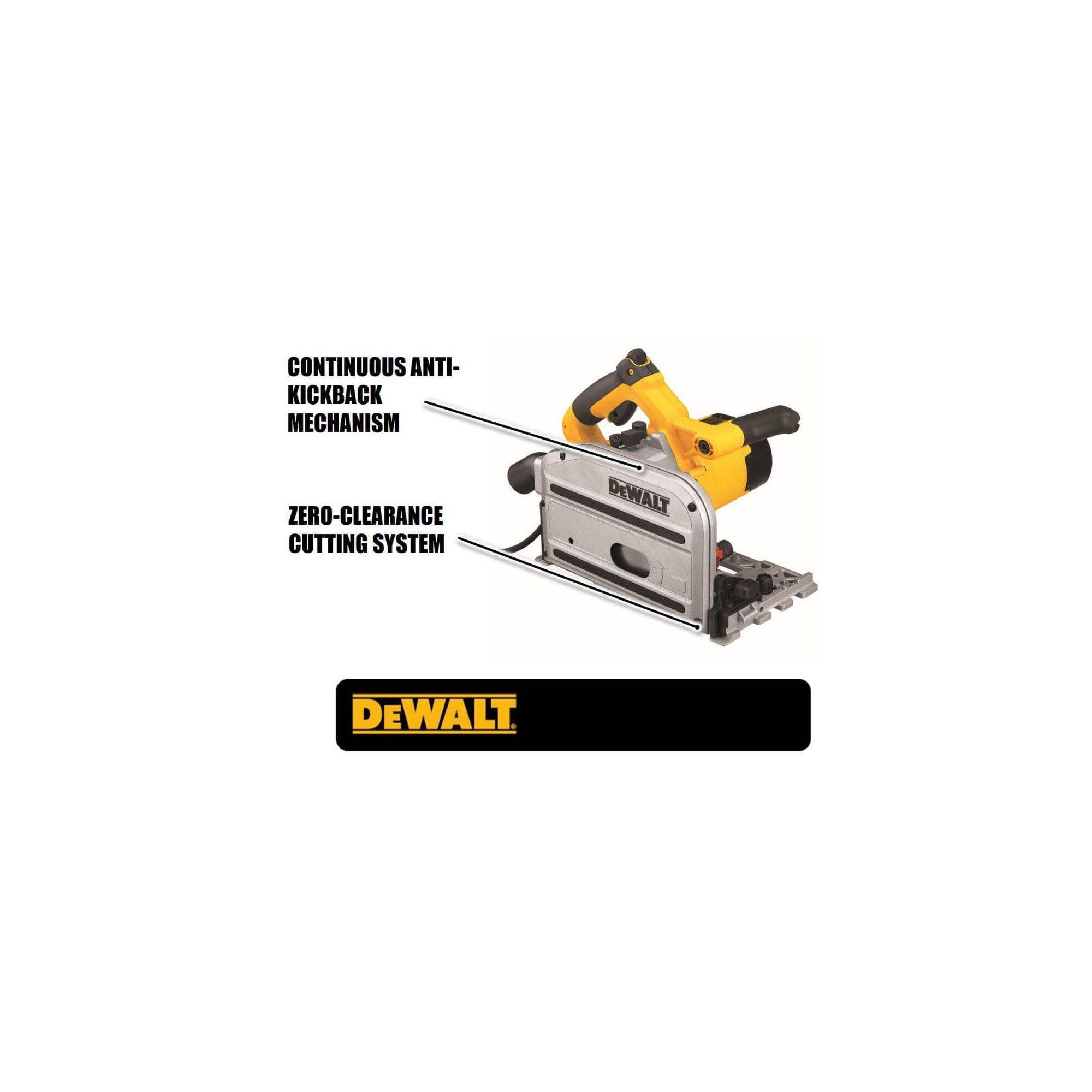 DeWALT® TrackSaw™ DWS520K Circular Heavy Duty Electric Saw Kit, 6-1/2 in Blade, 1750 to 4000 rpm Speed, 1.7 hp, 120 VAC, 12 A