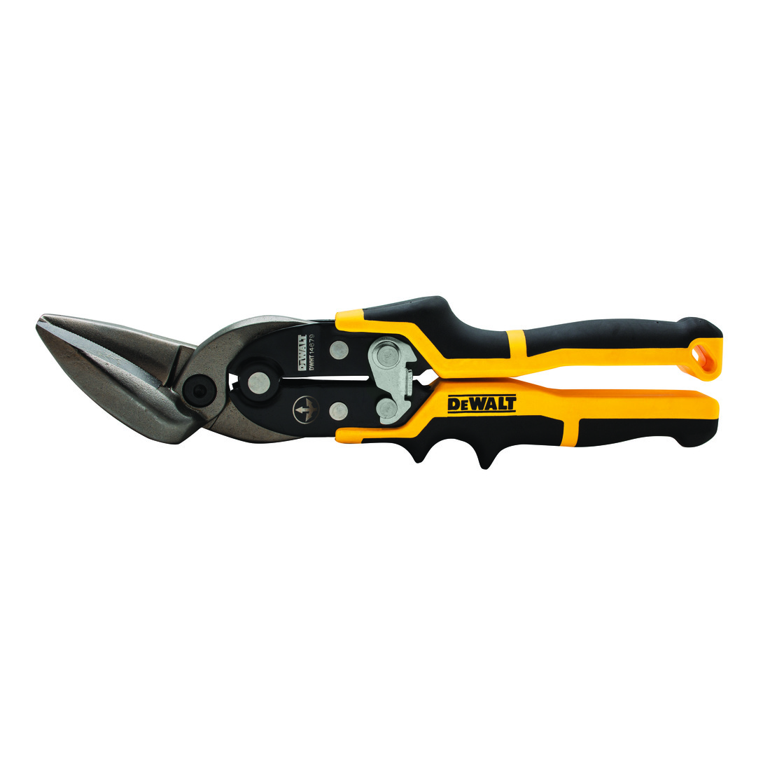 DeWALT® DWHT14679 Aviation Snip, 18 ga Cutting, 2 in L of Cut, Offset/Center Snip, Forged Chrome Vanadium Steel Blade