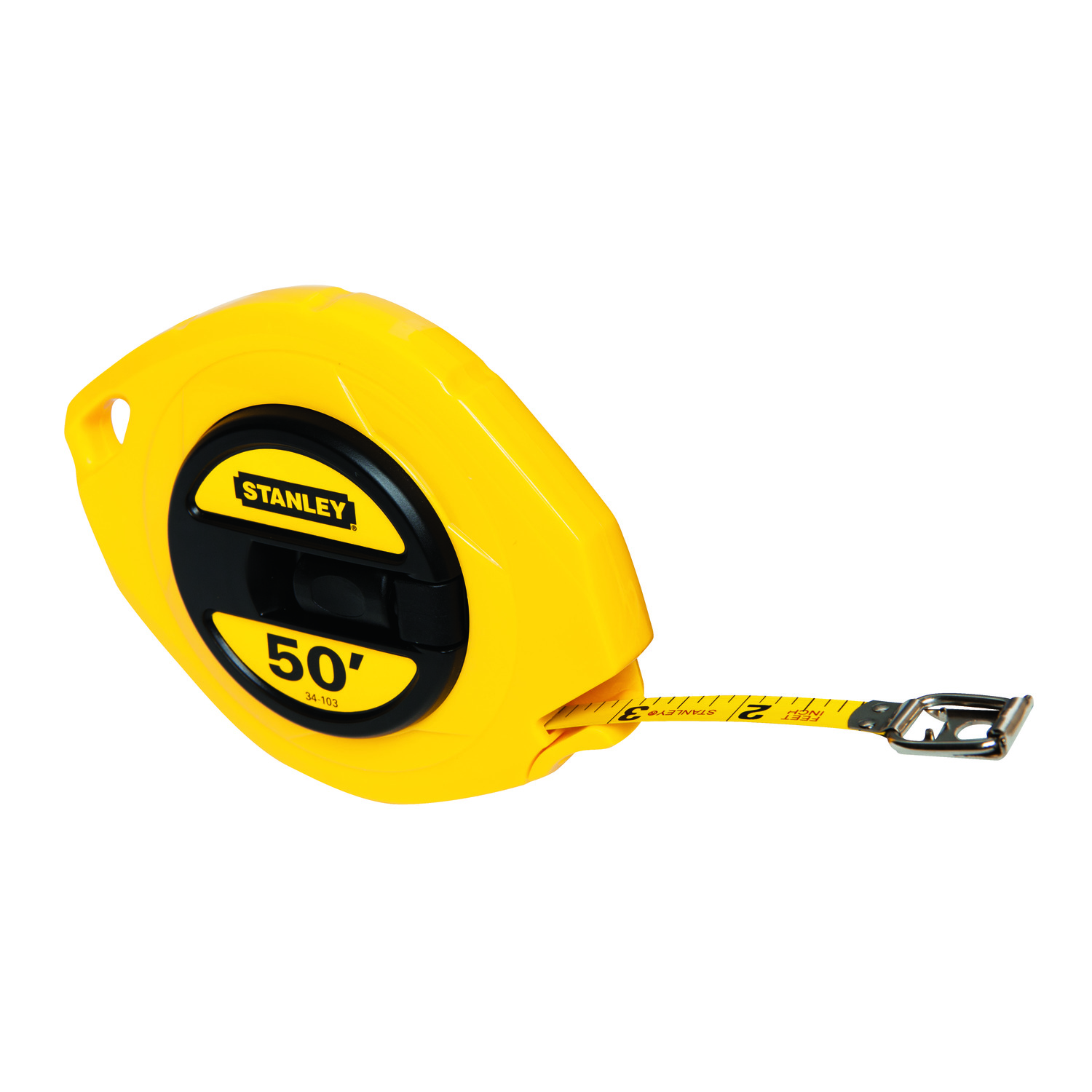 Stanley® 34-103 Long Tape Rule, 50 ft L x 3/8 in W Blade, Polymer Coated Steel Blade
