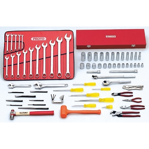 Proto® Ergonomics™ J99301 SAE Starter Tool Set, J9969-NA Box Tool Storage, 1/2 in Drive, 78 Pieces, ANSI Specified