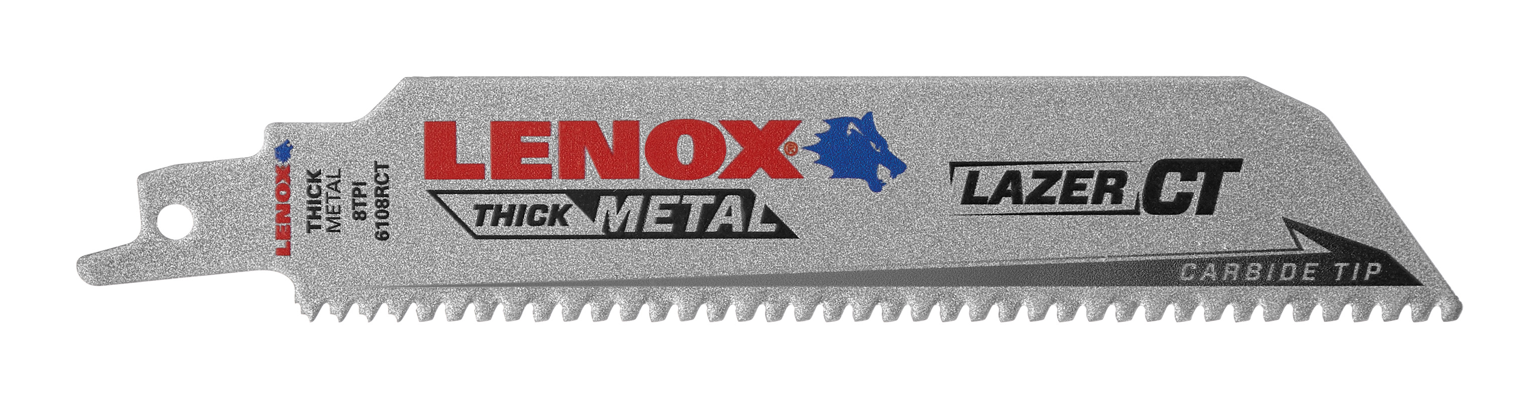 Lenox® Lazer® 2014220 Bi-Metal Reciprocating Saw Blade, 6 in L x 1 in W, 8 TPI
