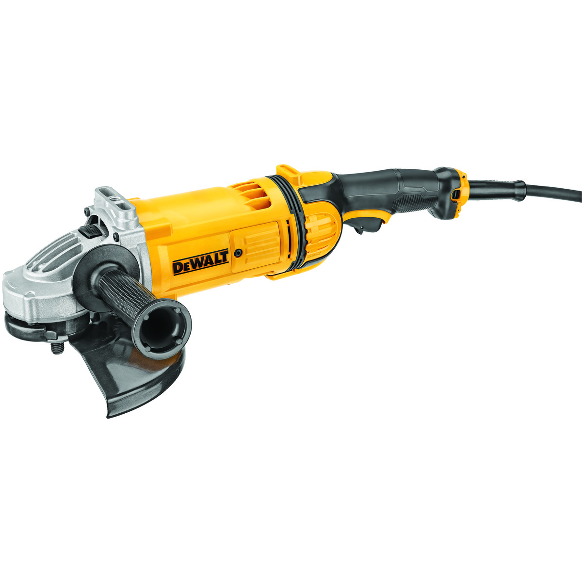 DeWALT® DWE4559N Large Angle Grinder, 9 in Dia Wheel, 5/8-11 Arbor/Shank, 120 VAC, Yellow, Yes, Lock-Off Trigger Switch