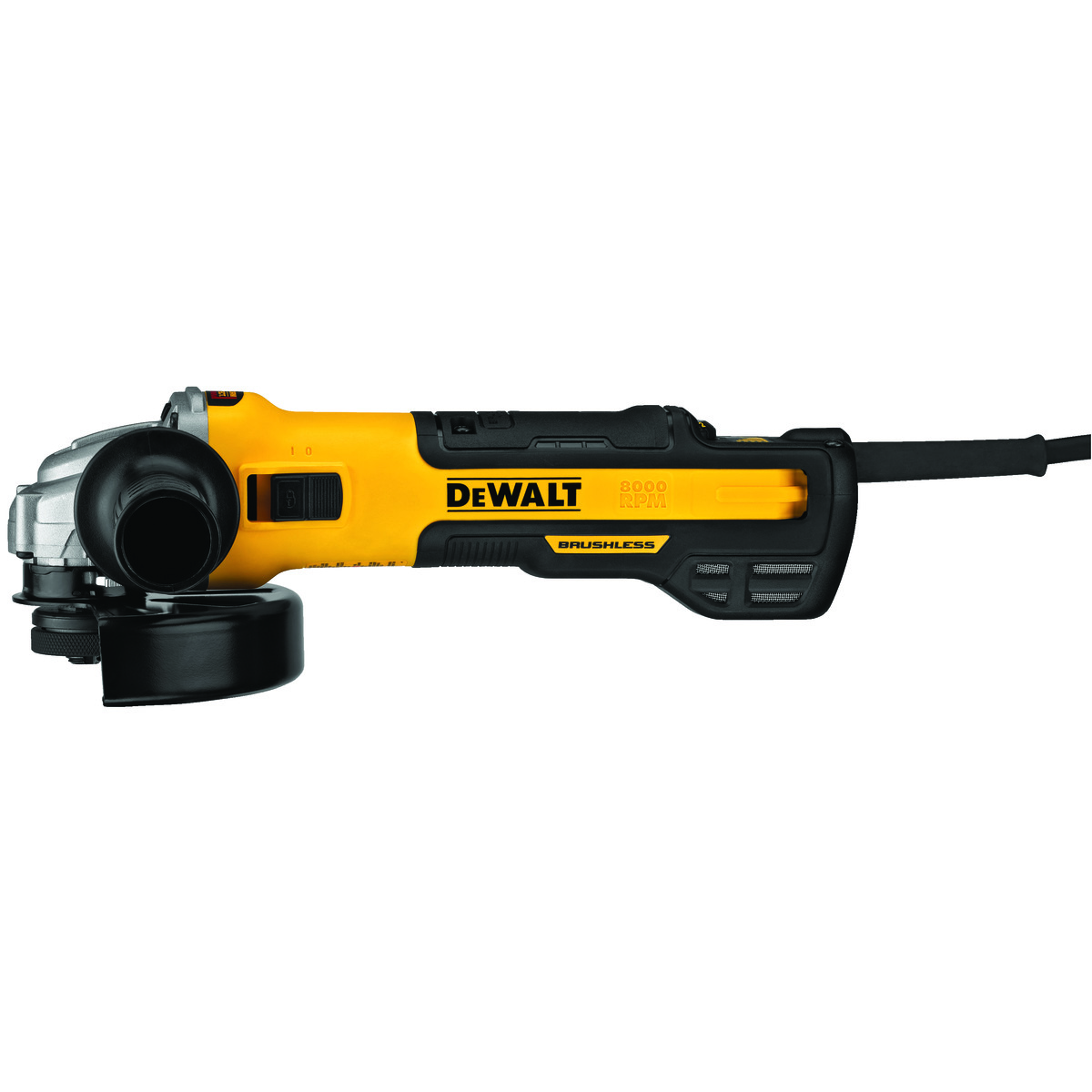 DeWALT® DWE43240INOX Brushless Small Angle Grinder With Variable Speed Slide Switch, 5 in, 6 in Dia Wheel, 5/8-11 Arbor/Shank, 120 VAC, Slide Switch