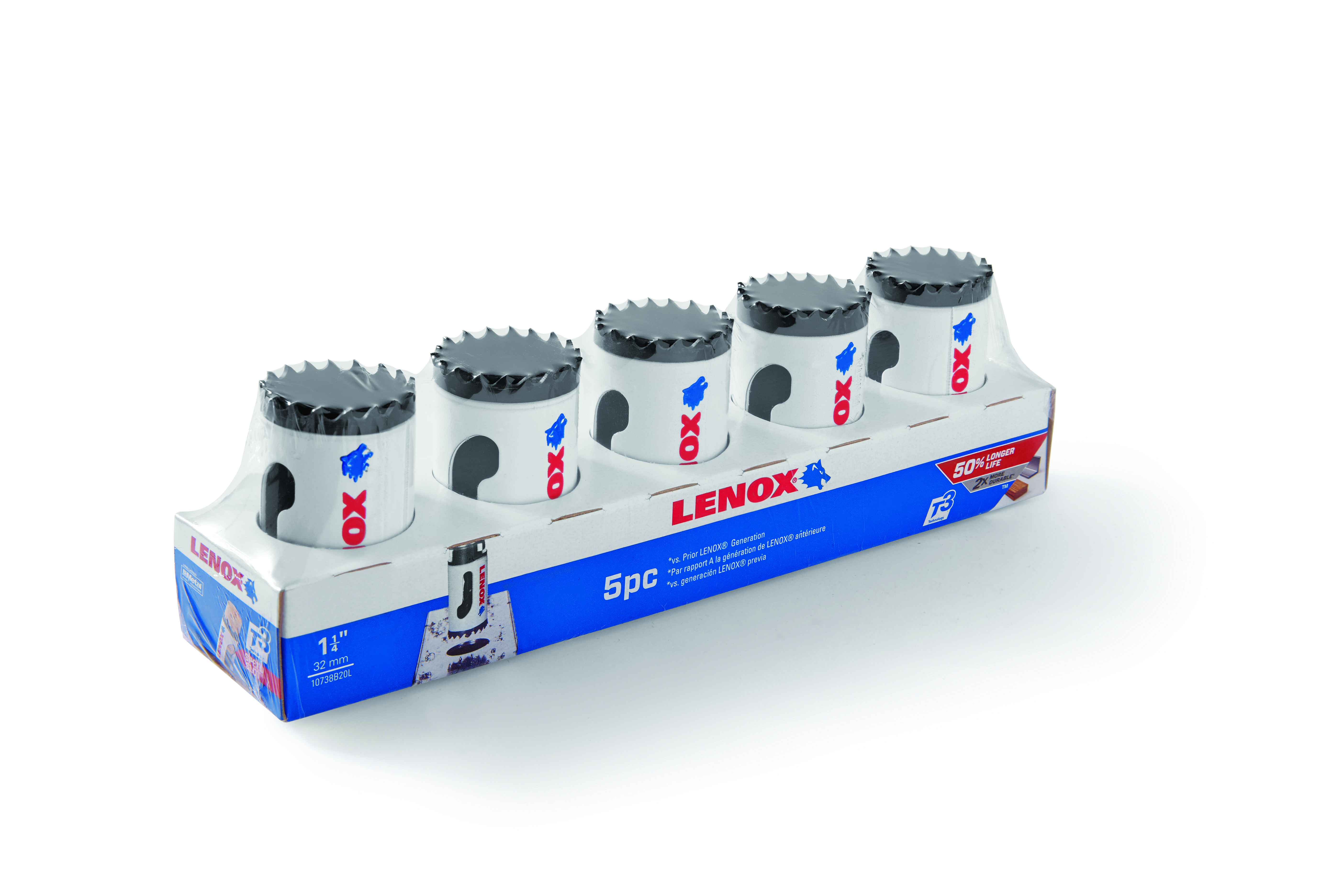 Lenox® 10738B20L Contractor's Hole Saw, 1-1/4 in Dia, 1-1/2 in D Cutting, HSS/Bi-Metal Cutting Edge