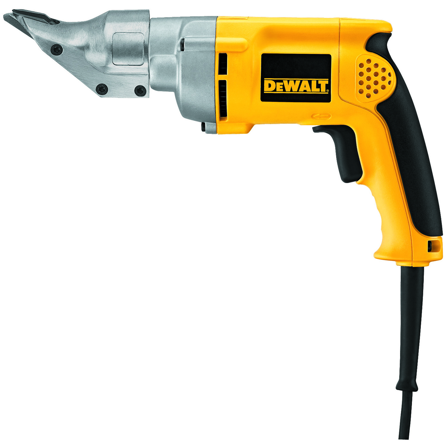 DeWALT® DW890 Swivel Head Shear, 20 ga Stainless Steel, 18 ga Mild Steel Cutting, 0 to 2500 spm, 120 VAC/VDC, 9.1 in OAL