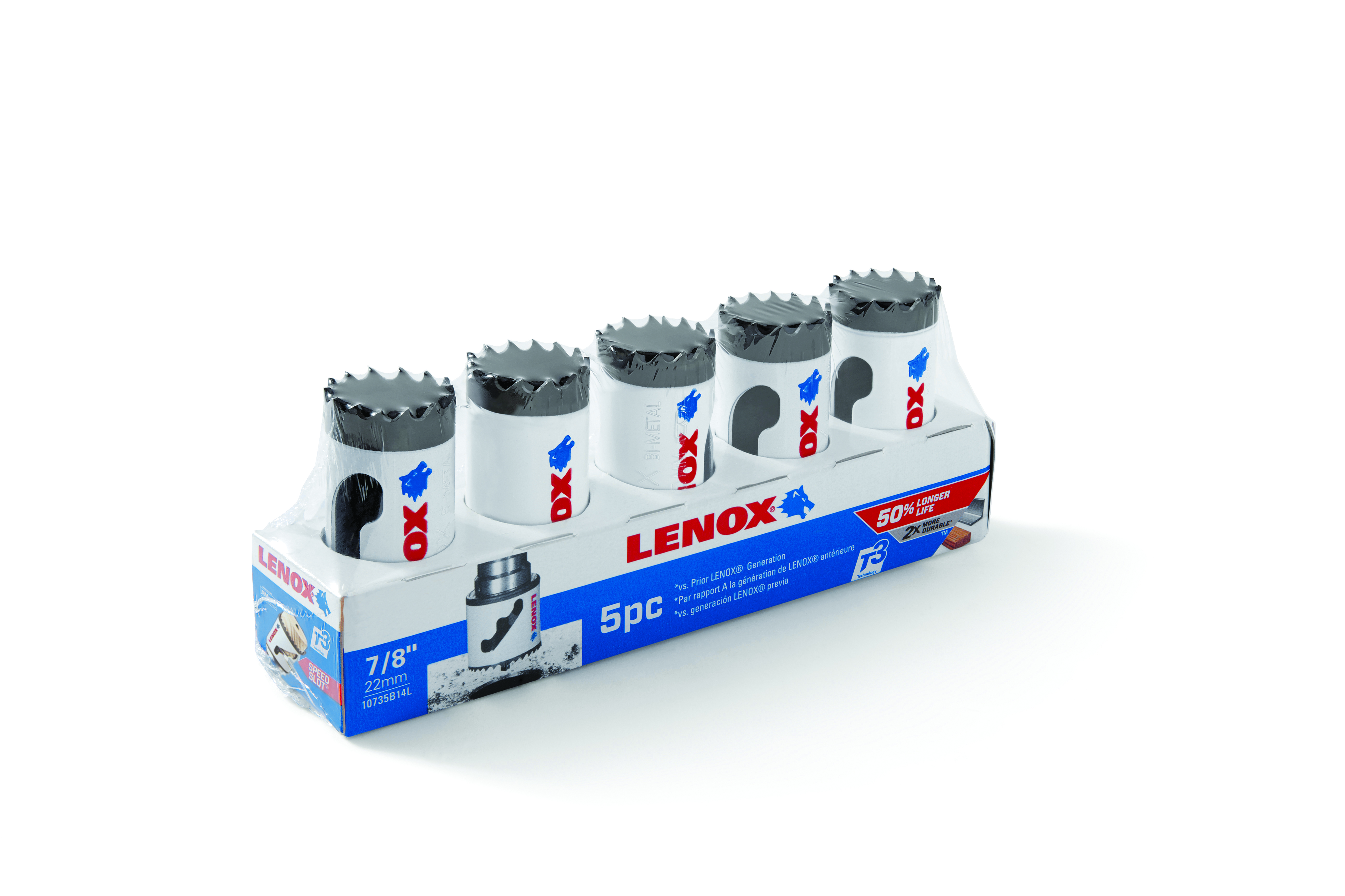 Lenox® 10735B14L Contractor's Hole Saw, 7/8 in Dia, 1-1/2 in D Cutting, HSS/Bi-Metal Cutting Edge