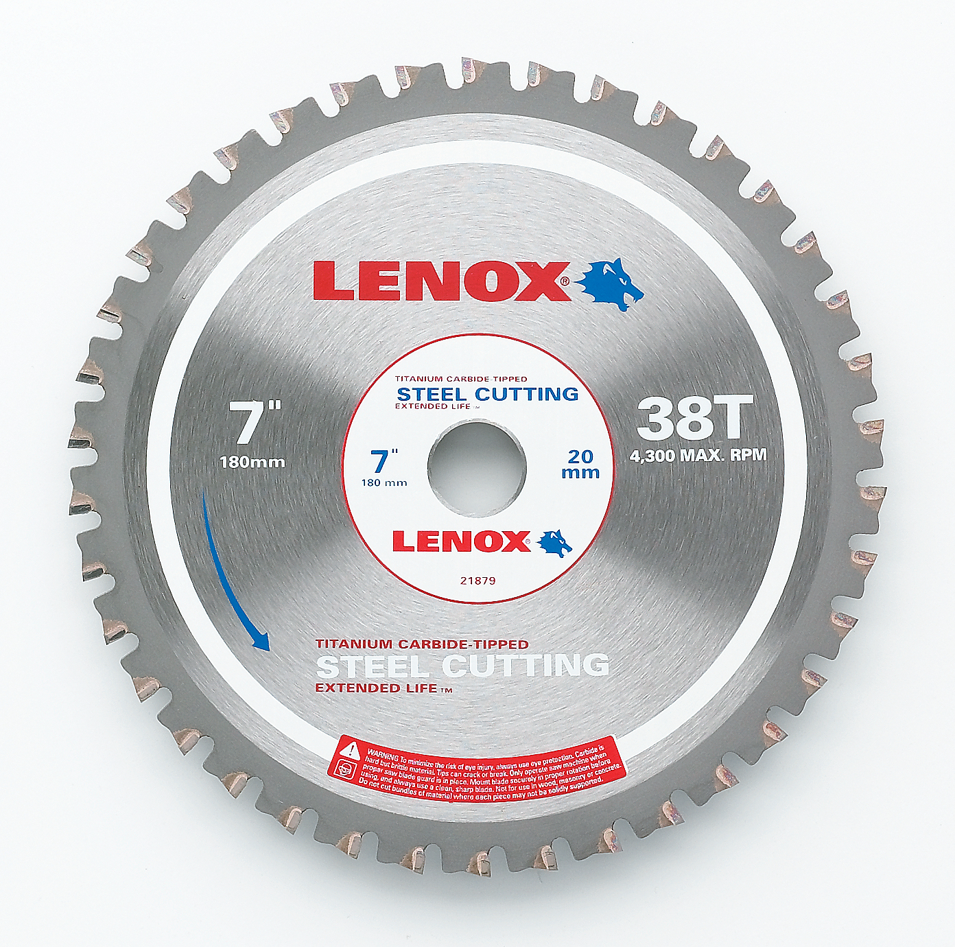 Lenox® 21879ST700038CT Circular Saw Blade, 7 in Dia, Steel Blade, 38 Teeth