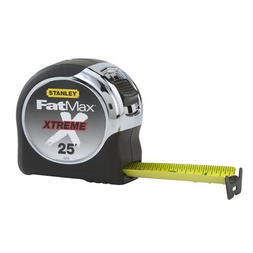 Stanley® FatMax® Xtreme® 33-890 Tape Rule With BladeArmor, 25 ft L x 1-1/4 in W Blade, Mylar® Polyester Film Blade, Imperial Measuring System