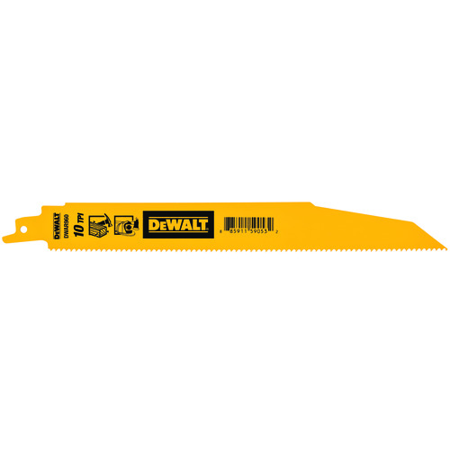 DeWALT® DWAR960 Demolition Reciprocating Saw Blade, 9 in L x 1 in W, 10 TPI, Bi-Metal Body