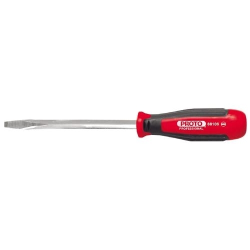 Proto® Super Proto® J88106 Standard Screwdriver, 5/16 in Keystone/Slotted Point, Alloy Steel Shank, 10-5/16 in OAL, Full Polished, ASME B107.15